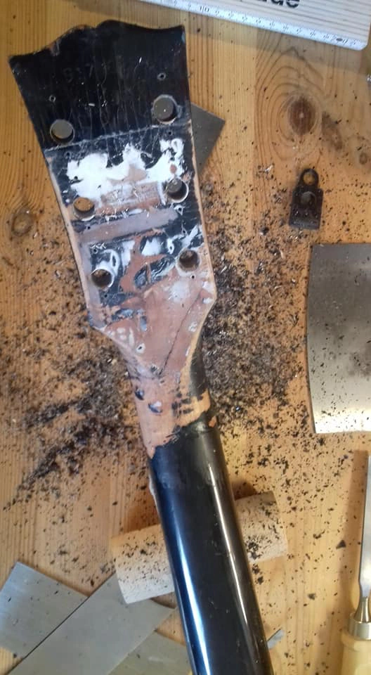 Gibson Les Paul Halsbruch Reparatur – Detailansicht 5 – Gitarrenreparatur Heier Guitars